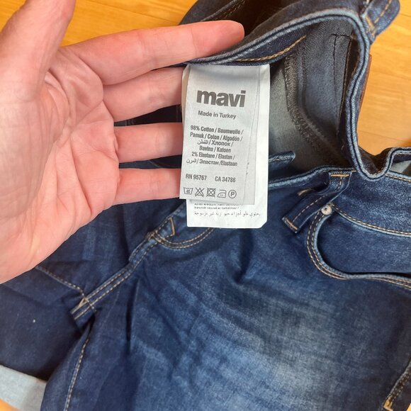 Mavi Dark Wash Denim Bermuda Short, Size 27 - Picture 2 of 3